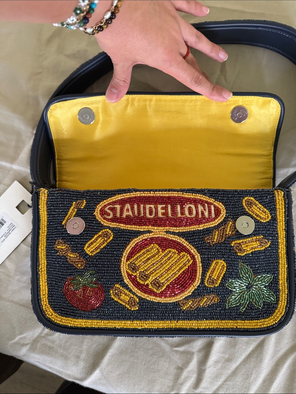 NWT STAUD Tommy Beaded Bag, Staudelloni - Picture 6 of 7